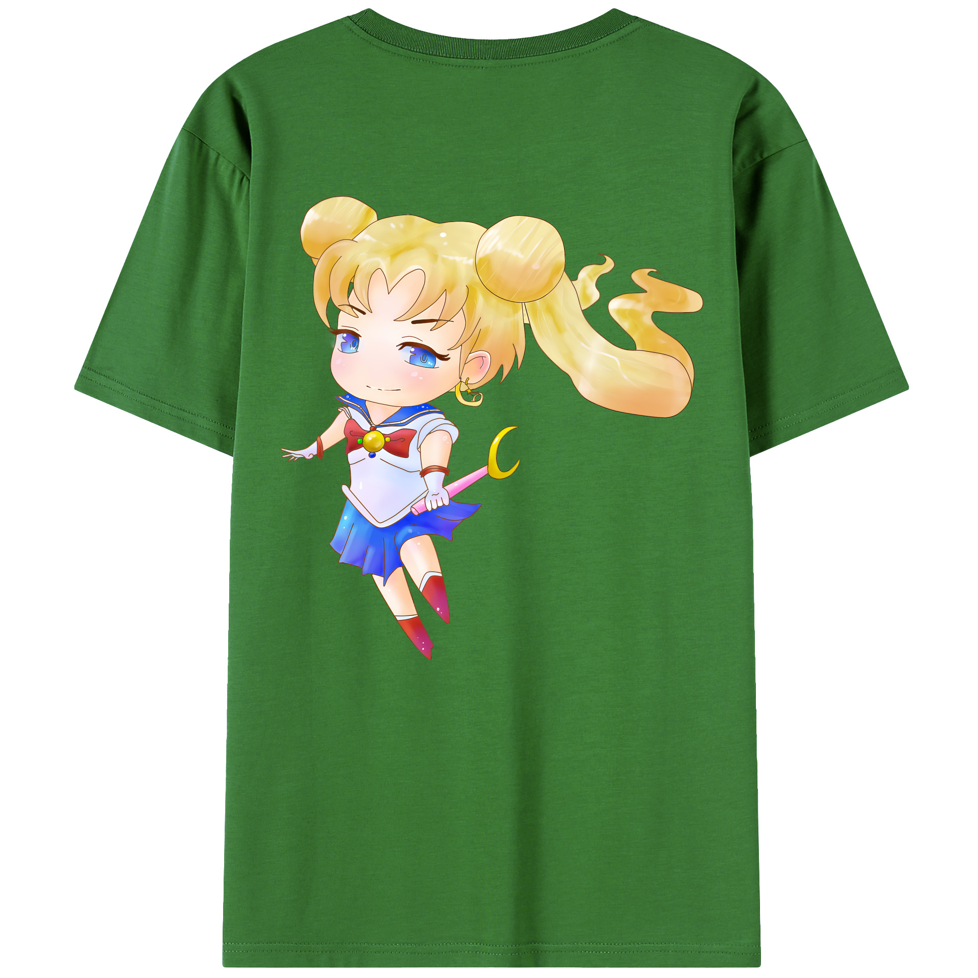 （画像用） 美少女戦士セーラームーン 愛野 美奈子 あいの みなこ Sailor Moon Aino Minako レディース半袖Tシャツ(バックプリント)